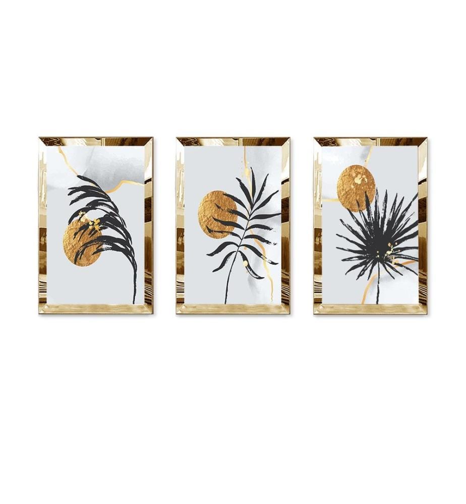 Dekoratives MDF-Plexiglas-Gemälde, 3-teilig, mehrfarbig, Gemälde: 100 % MDF, Rahmen: 100 % PLEXIGLAS