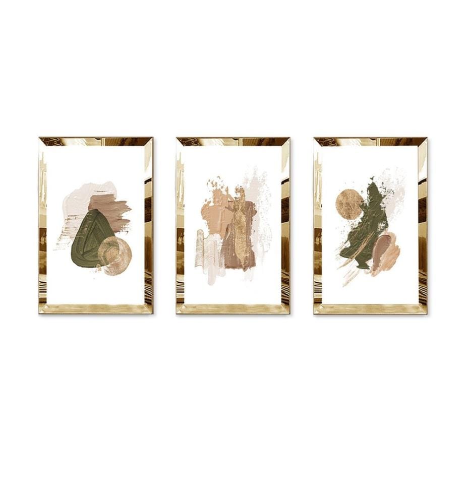 Dekoratives MDF-Plexiglas-Gemälde, 3-teilig, mehrfarbig, Gemälde: 100 % MDF, Rahmen: 100 % PLEXIGLAS