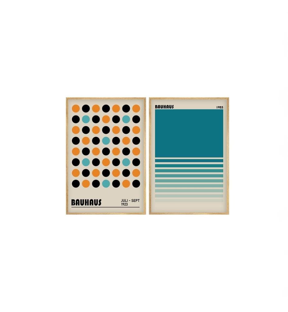 Dekoratives gerahmtes MDF-Gemälde, 2 Teile, mehrfarbig, Gemälde: 100 % MDF, Rahmen: 100 % MASSIVHOLZ