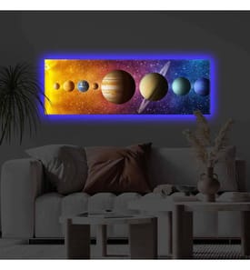 Dekorative Leinwandbilder mit Led-Beleuchtung, Multicolor, Polyester-Leinwand