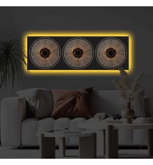 Pittura decorativa su tela illuminata a led, multicolore, tela di poliestere