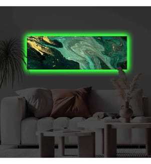 Pittura decorativa su tela illuminata a led, multicolore, tela di poliestere