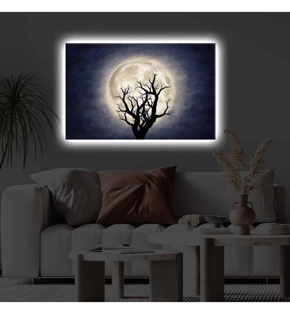 Dekorative Leinwandbilder mit Led-Beleuchtung, Multicolor, Polyester-Leinwand