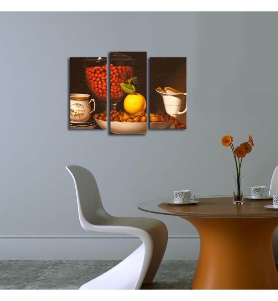 Dekorative Led beleuchtete Leinwand Gemälde, 3 Stück, Multicolor, Wildleder Leinwand