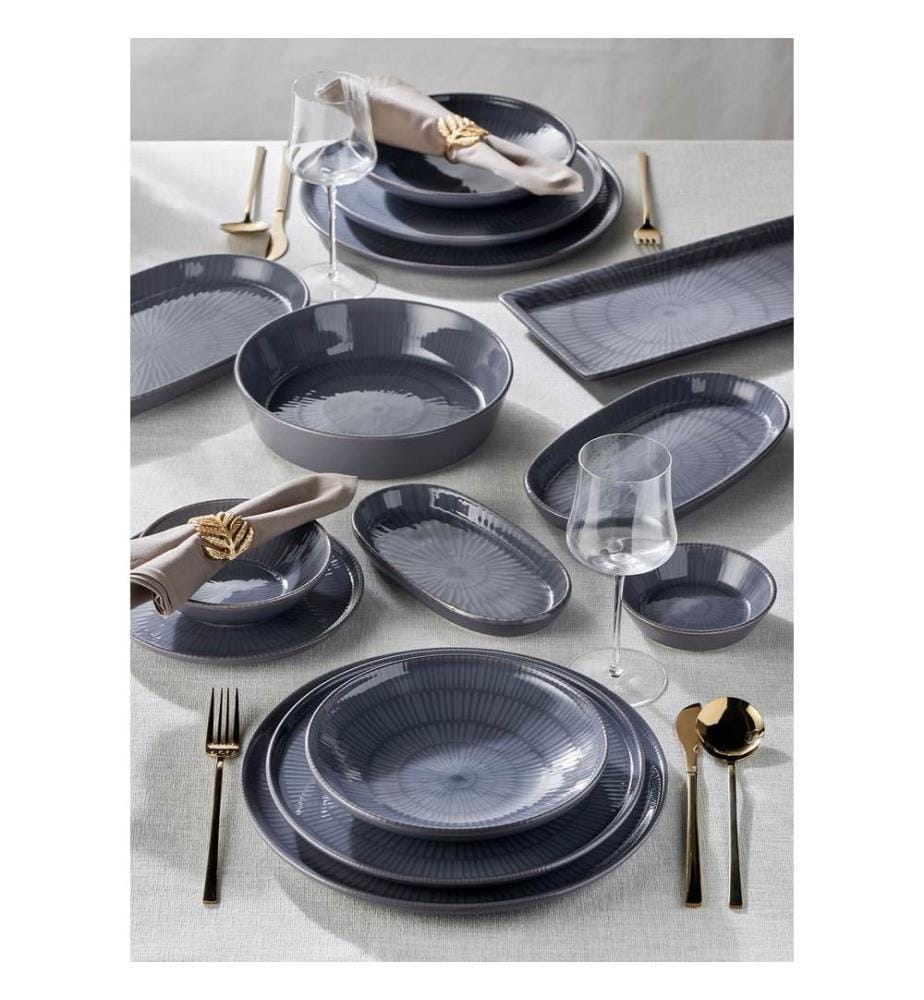 Assiette de service, Gris, 100% Ceramic