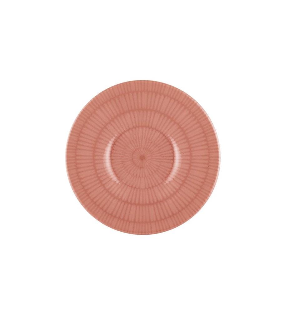 Ceramic Saucer Set, 6 Pieces, Salmon, 100% Ceramic