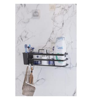 Bathroom Organizer, Black, 100% Metal