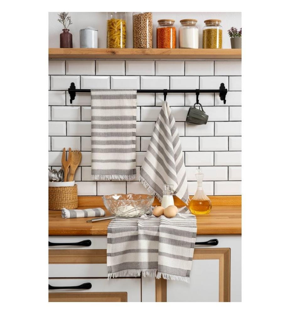 Handtuchset, 4-teilig, braun, 100 % BAUMWOLLE