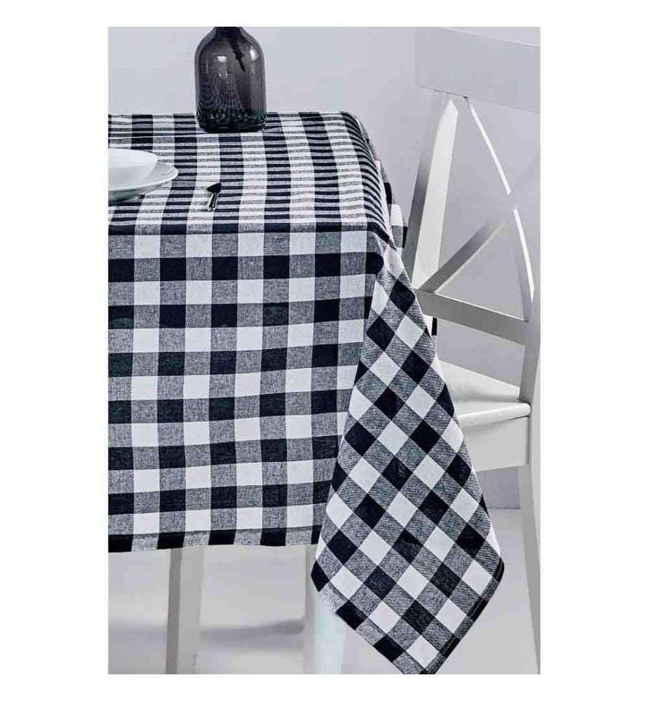 Nappe, noire, blanche, en coton