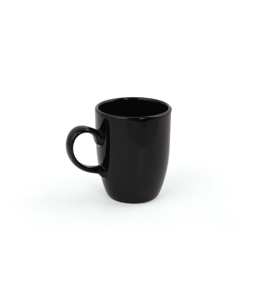 Mug Set, 6 Pieces, Black, Ceramic, Does Not ABSorb Water