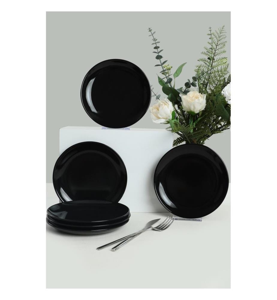Ceramic Dessert Plate Set, 6 Pieces, Multicolor, 100% Ceramic