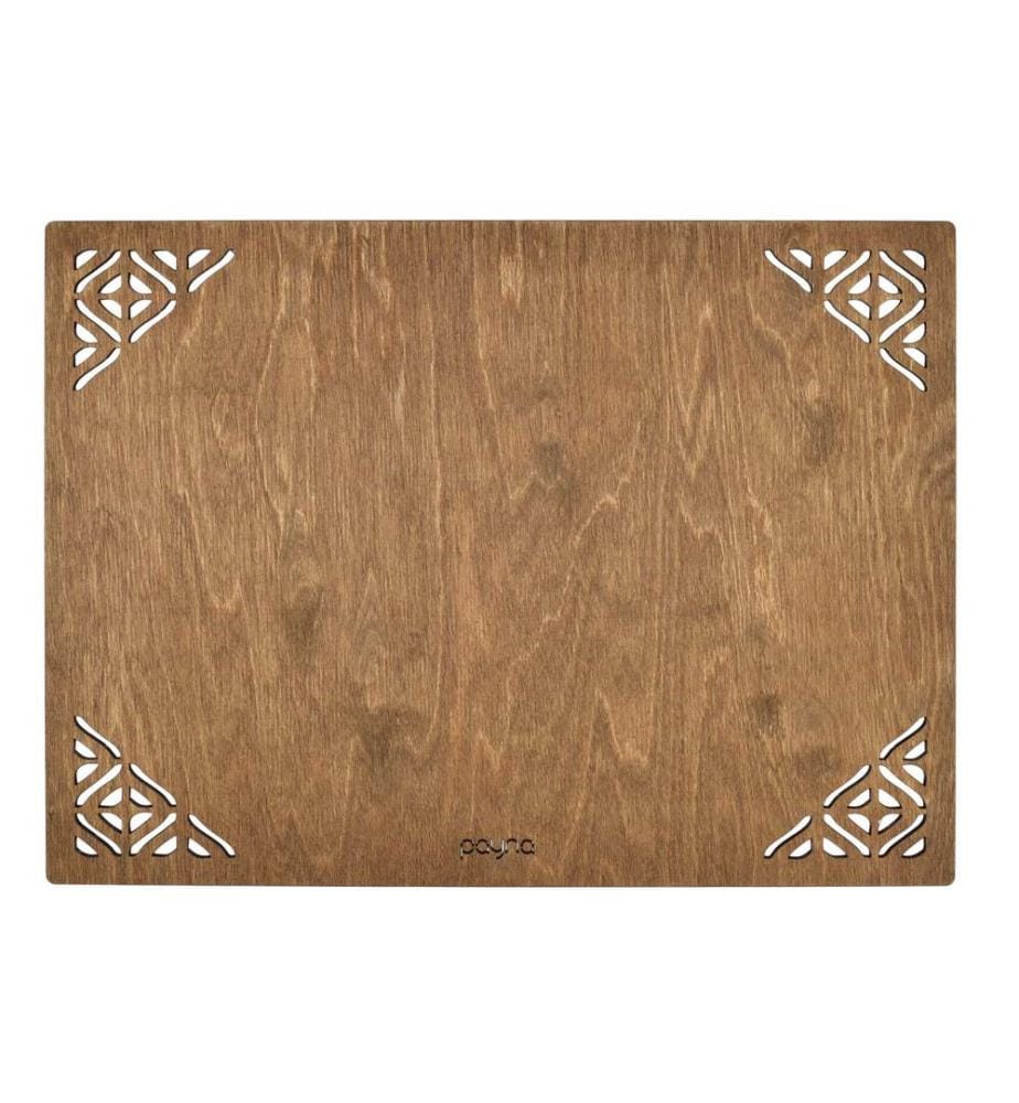 Table Mat Set, 6 Pieces, Walnut, 100% Wooden, Handmade