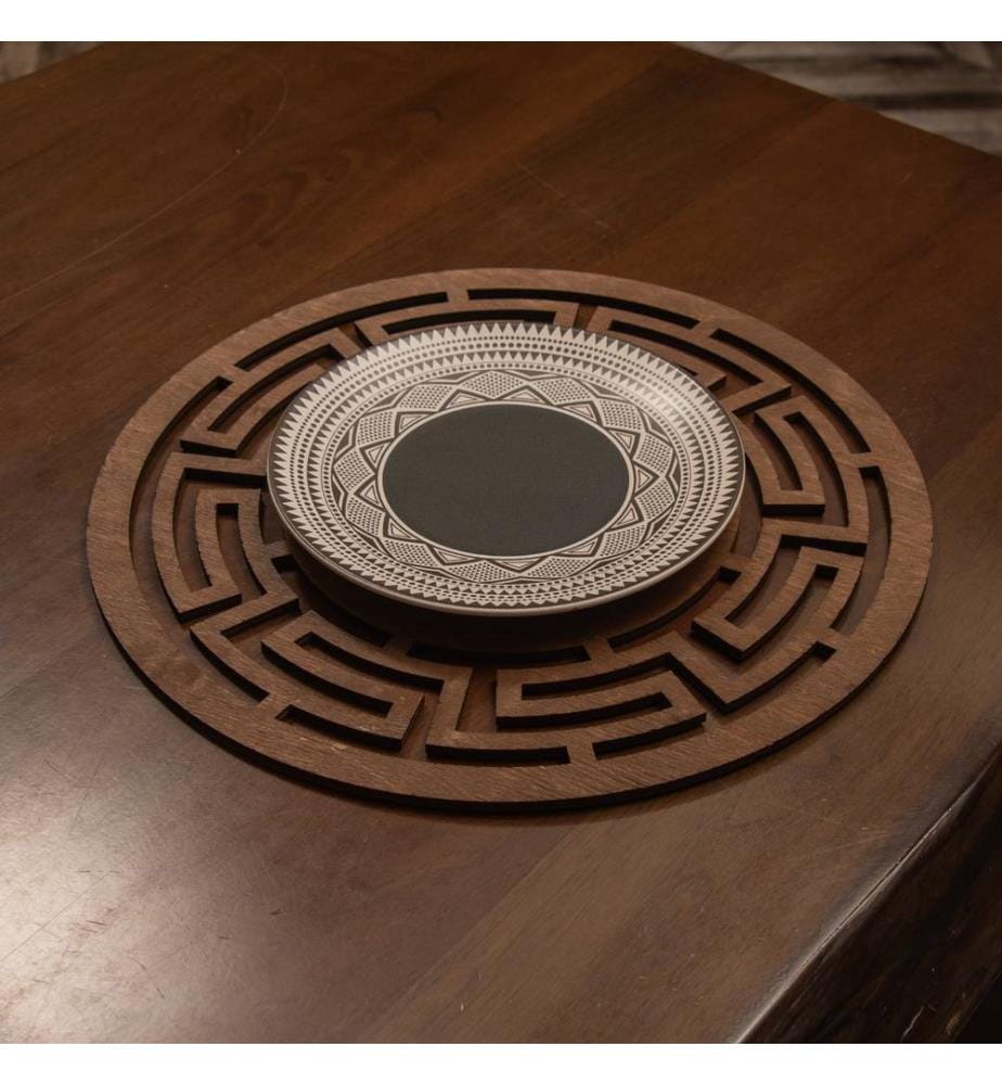 Table Mat Set, 6 Pieces, Wenge, 100% Wooden, Handmade