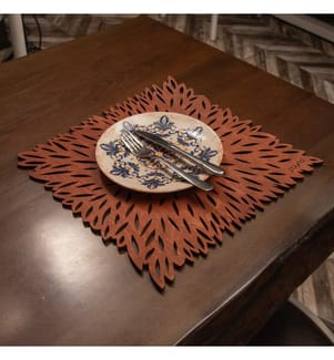 Tischset, 6-teilig, Rose, 100% Holz, Handgefertigt