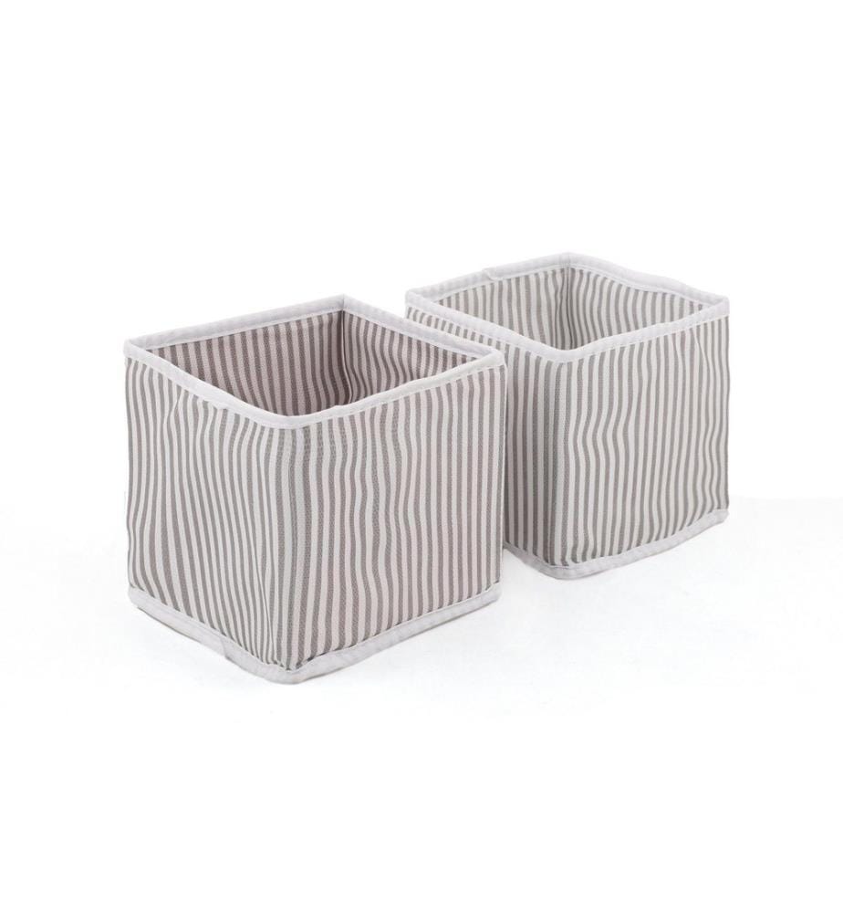Organizer Set, 4 Pieces, Grey, White, 100% Pomlyester