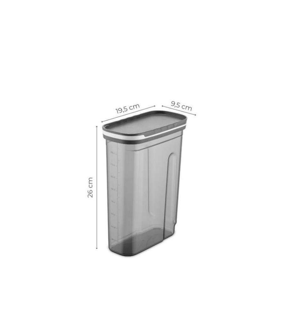 Storage Box Set, 2 Pieces, Anthracite, Plastic, Bpa Free