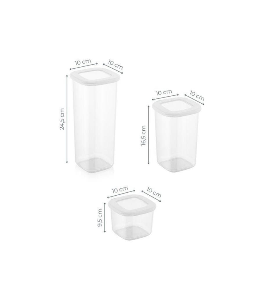 Storage Box Set, 9 Pieces, White, Plastic, Bpa Free
