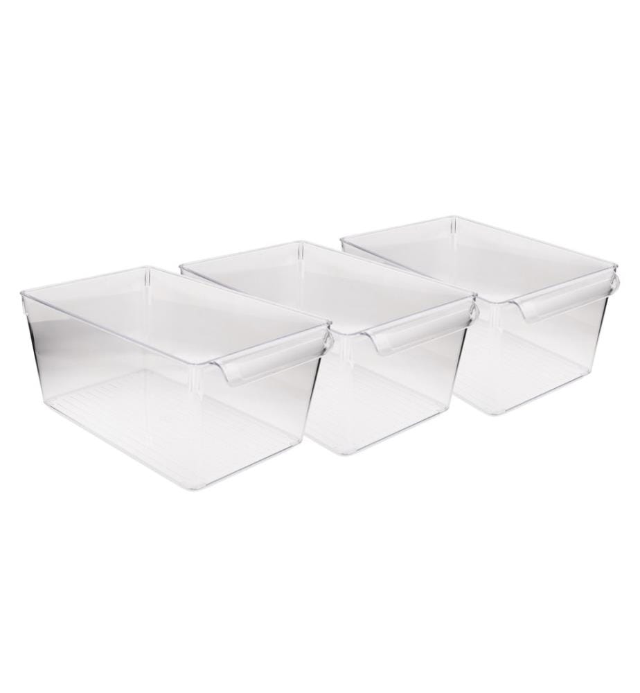 Set Organizzatore Di Frigorifero, Trasparente, Plastica, 3 Pezzi