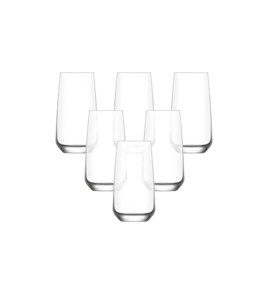 Glasset, 6 Stücke, Transparent, Glas