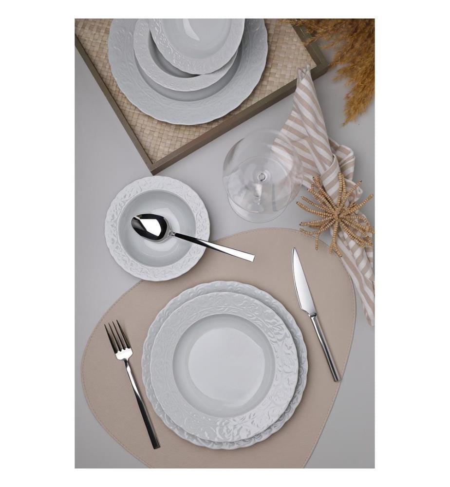 Dinner Set, 18 Pieces, Multicolor, 100% Porcelain