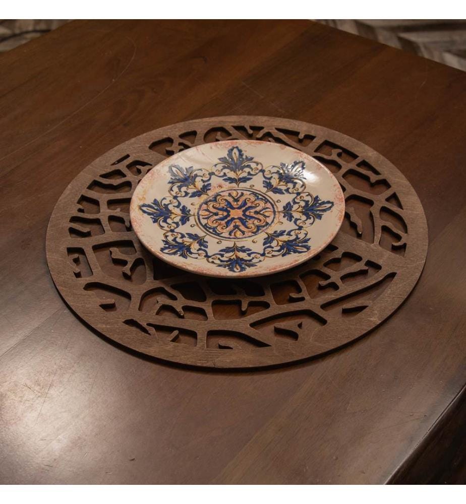 Table Mat Set, 6 Pieces, Wenge, 100% Wooden, Handmade