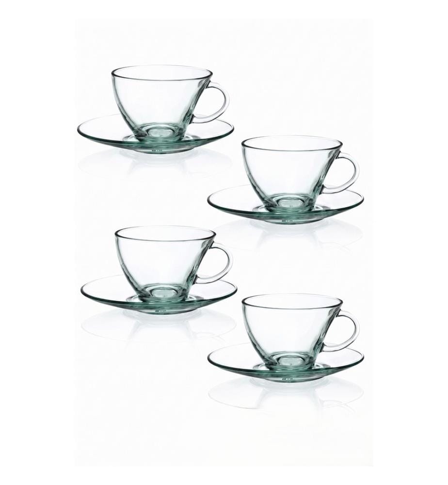 Kaffeetassen-Set, 8-teilig, transparent, 100 % Glas