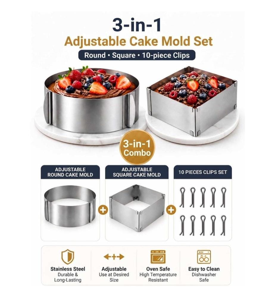 Dariole-Set, 10-teilig, Silber, 100 % Edelstahl