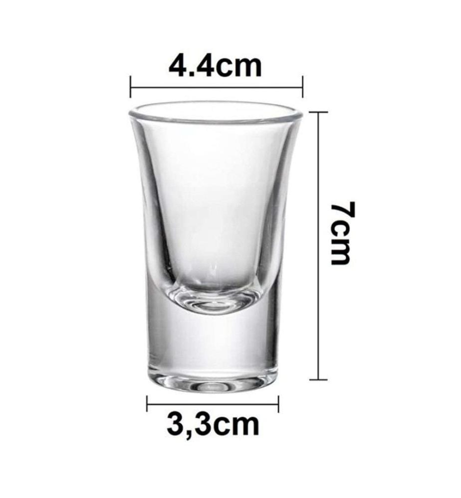 Schnapsglas-Set, 6-teilig, transparent, 100 % Glas