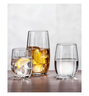 Gläserset, 18-teilig, transparent, 100 % Glas