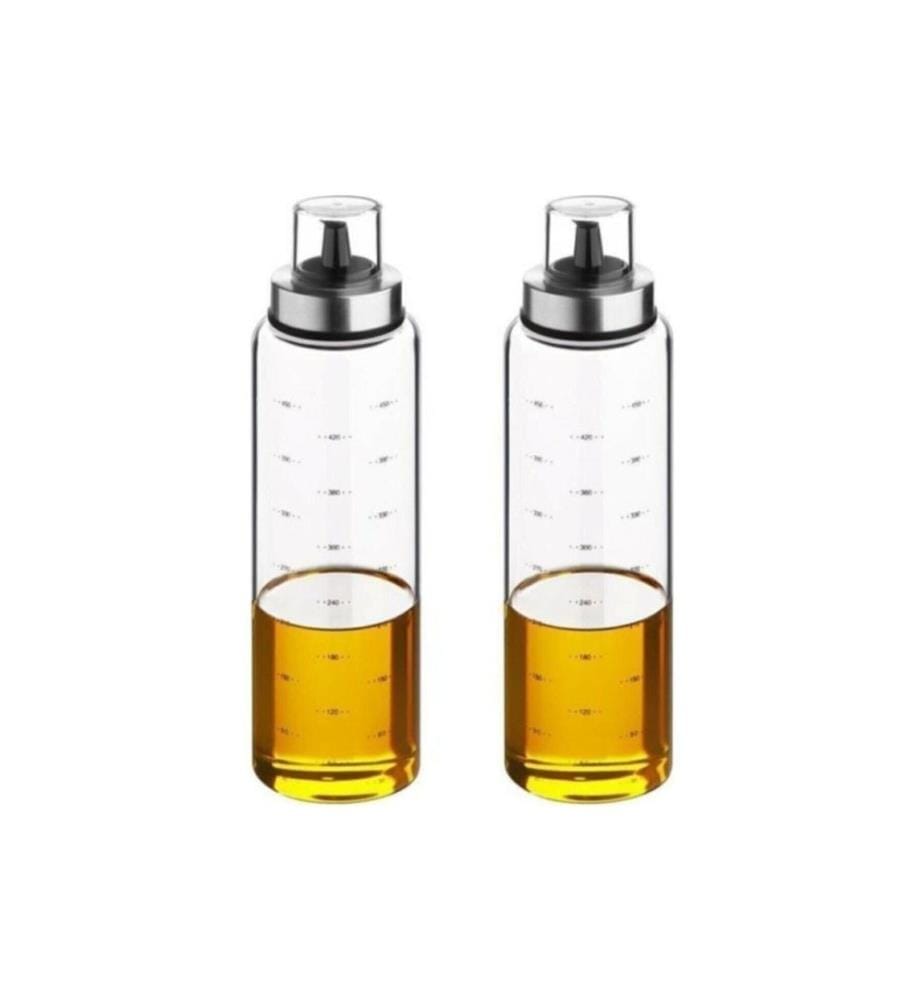 Ölspender-Set, 2-teilig, transparent, Glas, 500 ml