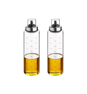 Ölspender-Set, 2-teilig, transparent, Glas, 500 ml