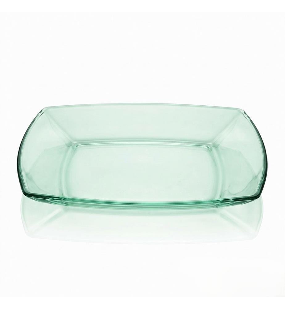 Teller-Set, 4-teilig, transparent, 100% Glas