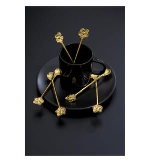 Löffelset, 6-teilig, Gold, 100 % Zamak