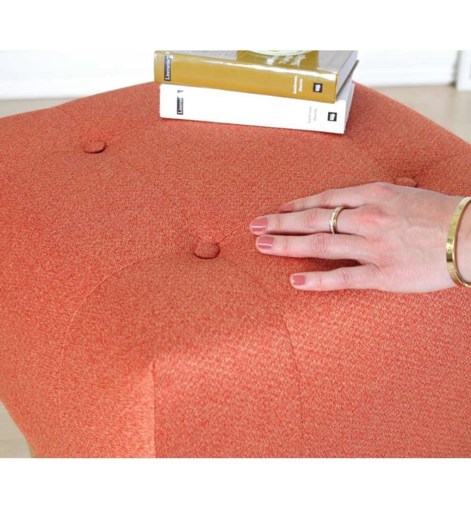 Orange, Klassische Sitzsäcke, 50% Baumwolle , 50% Samt