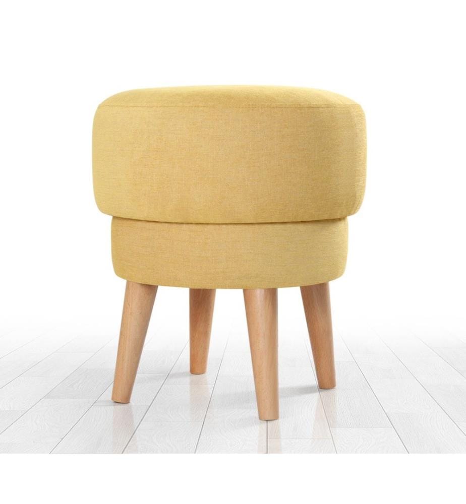 Pouf, jaune, 100% Linen