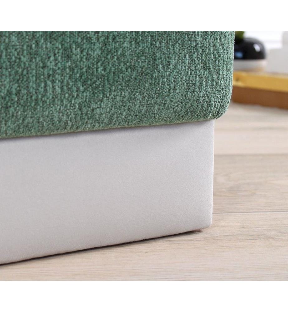 Pouf, vert, 50% coton / 50% lin