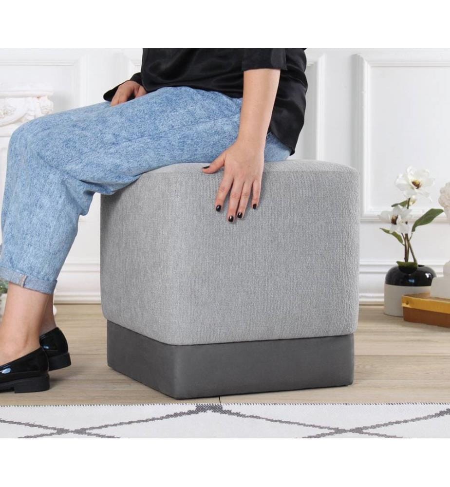 Sessel, Grau, 50% Baumwolle / 50% Linen