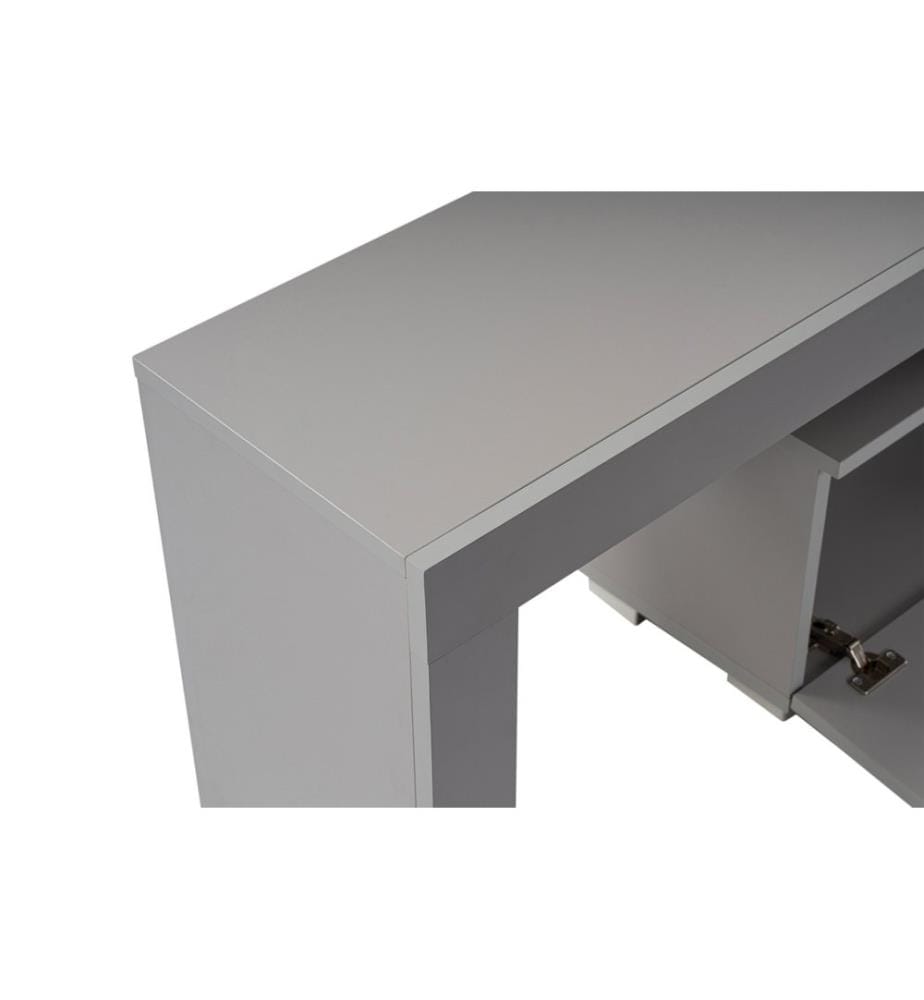 Meuble TV, gris, PANNEAU DE PARTICULES 100 % MÉLAMINÉ