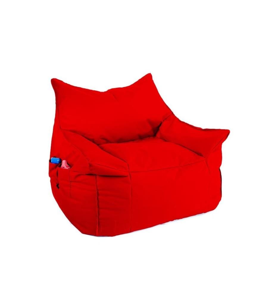 Pouffe, Red, 100% High Density Recycled Styrofoam, Fabric: 100% Polyester