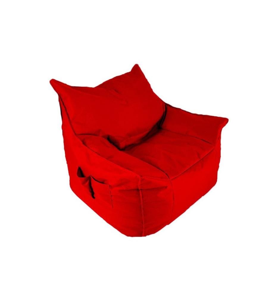 Pouffe, Red, 100% High Density Recycled Styrofoam, Fabric: 100% Polyester