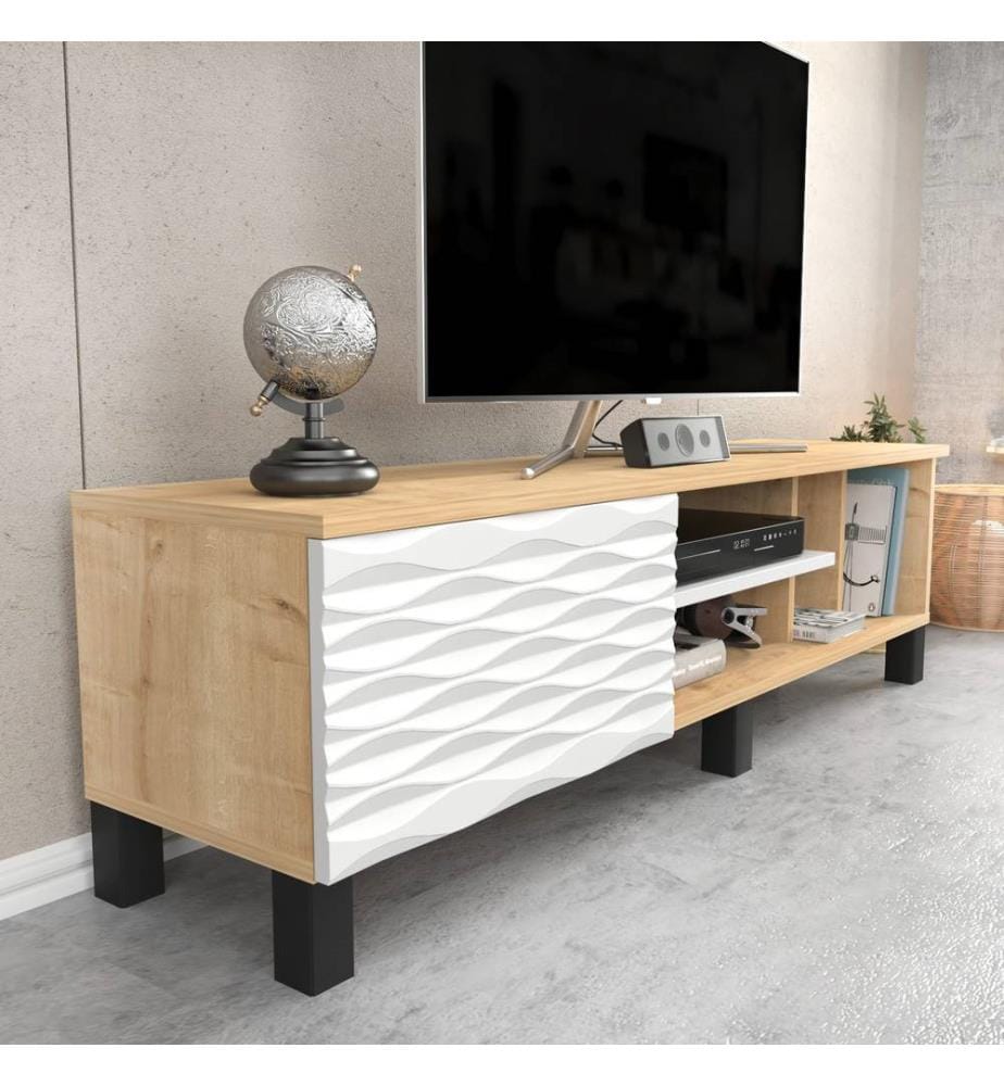 Zaffiro, Armadi Tv, 40.3X140X35 cm, Piastra Di Particelle Con Rivestimento Melamina