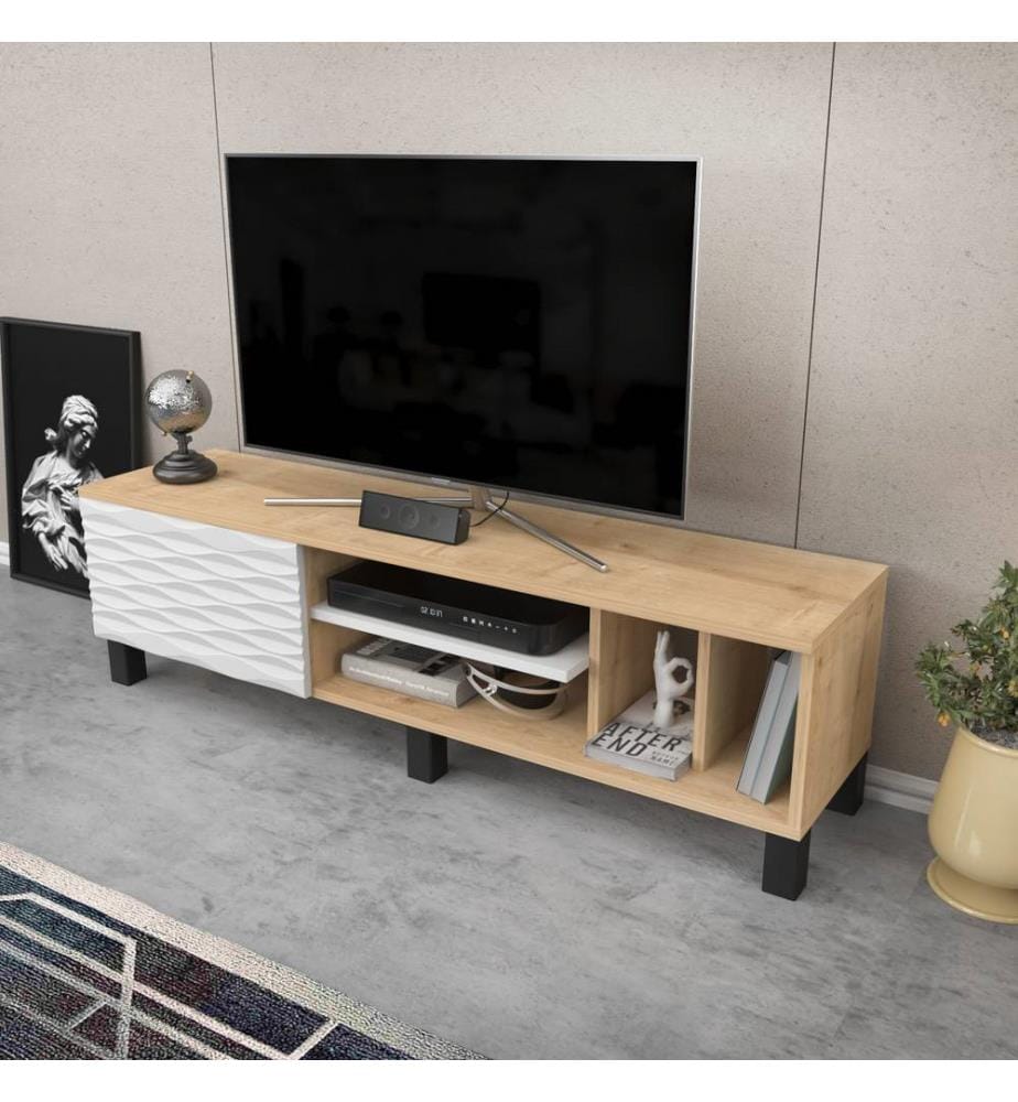 Zaffiro, Armadi Tv, 40.3X140X35 cm, Piastra Di Particelle Con Rivestimento Melamina