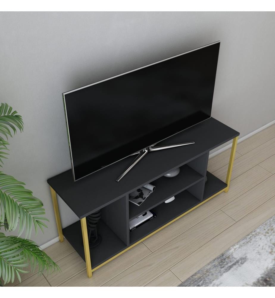 Antracite, Armadi Tv, Piastra Di Particelle Con Rivestimento Di Melamina 50.8X120X35, Piastra Con Rivestimento A Base Di Melamina