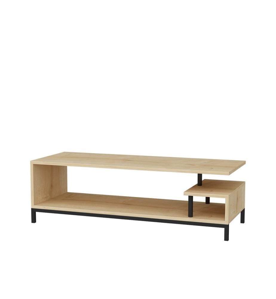 Nero, Quercia, Armadi Tv, 37.6X120X44,6 cm, Piastra Di Particelle Con Rivestimento Melamina