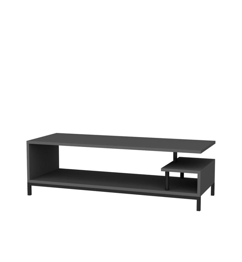 Nero, Armadi Tv, 37.6X120X44,6 cm, Piastra Di Particelle Rivestita Con Melamina