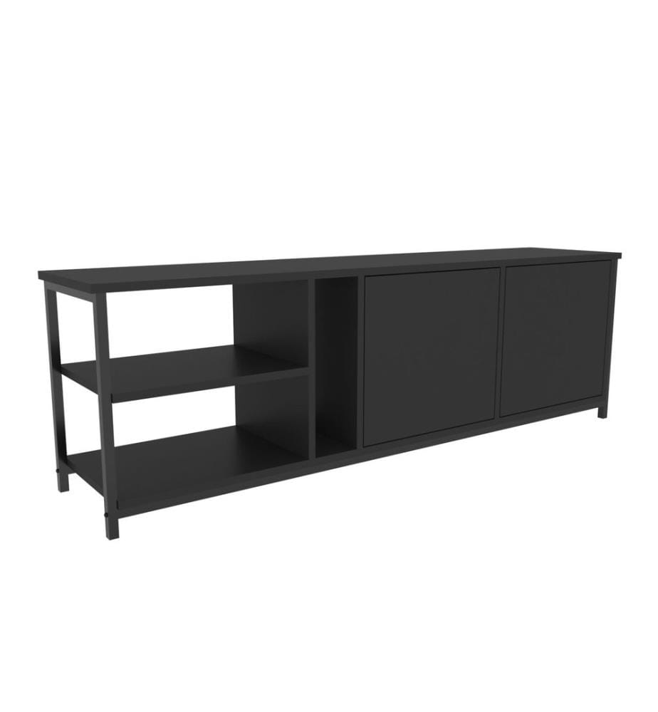 TV Stand, BlackAnthracite, Melamine Coated Particle Board
