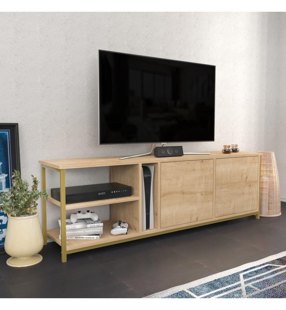 Quercia, Armadi Tv, 50.8X160X35,3 cm, Piastra Di Particelle Rivestita Di Melamina