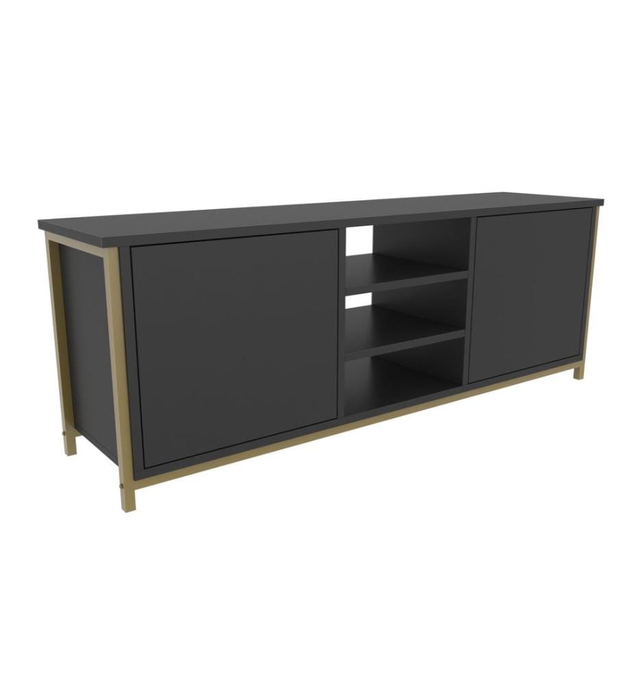 Gold, Tv Schränke, 50,8X140X35,3 cm, Melaminbeschichtete Partikelplatte