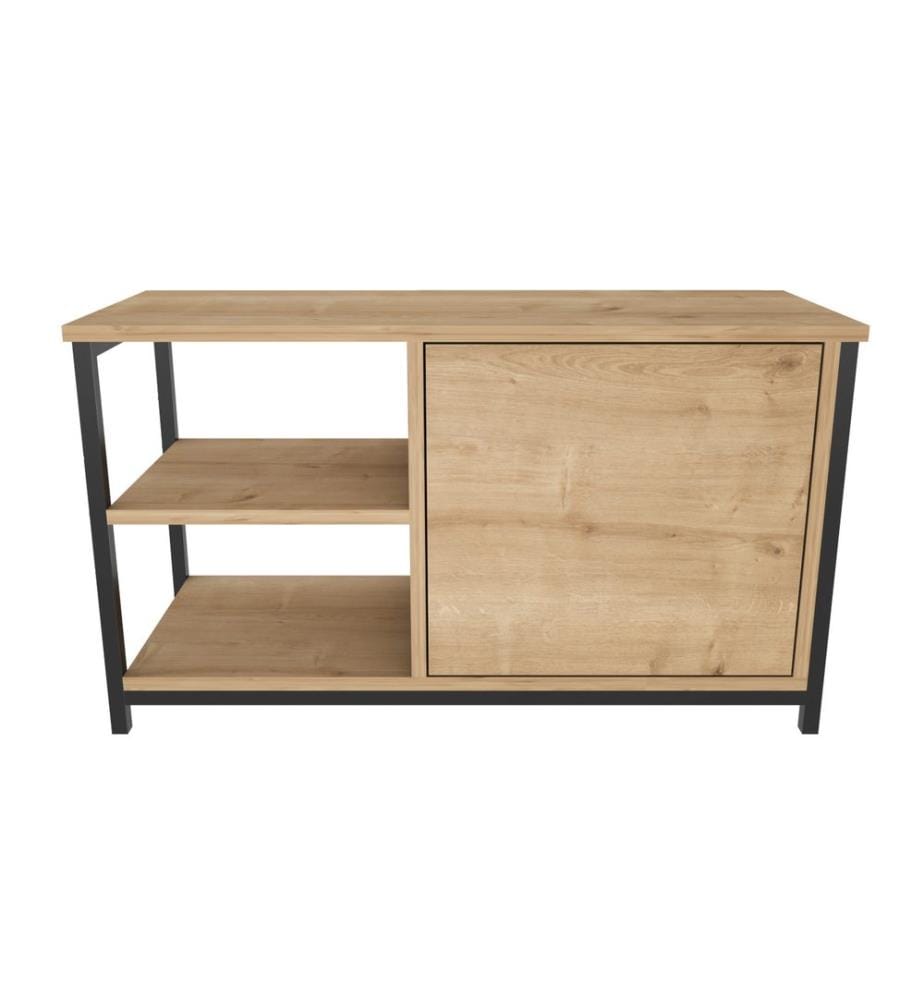 Nero, Quercia, Armadi Tv, 50.8X89.6X35,3 cm, Piastra Di Particelle Rivestita Con Melamina