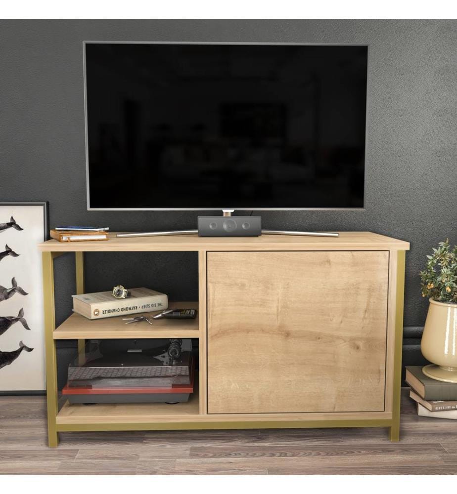 Oro, Armadi Tv, 50.899.6X35,3 cm, Piastra Di Particelle Rivestita Di Melamina